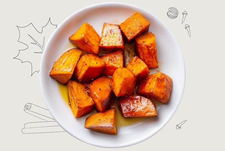 Maple Cinnamon Roasted Sweet Potatoes