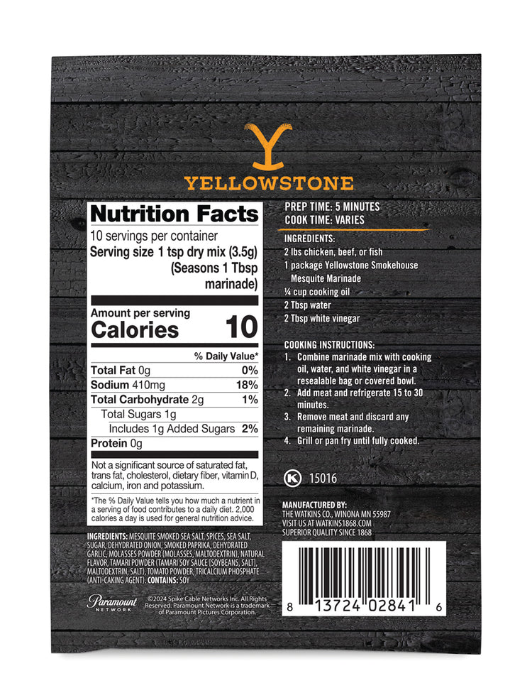 Yellowstone Smokehouse Mesquite Marinade, Pack of 12
