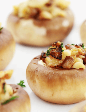 Garlic Stuffed Mushroom Caps