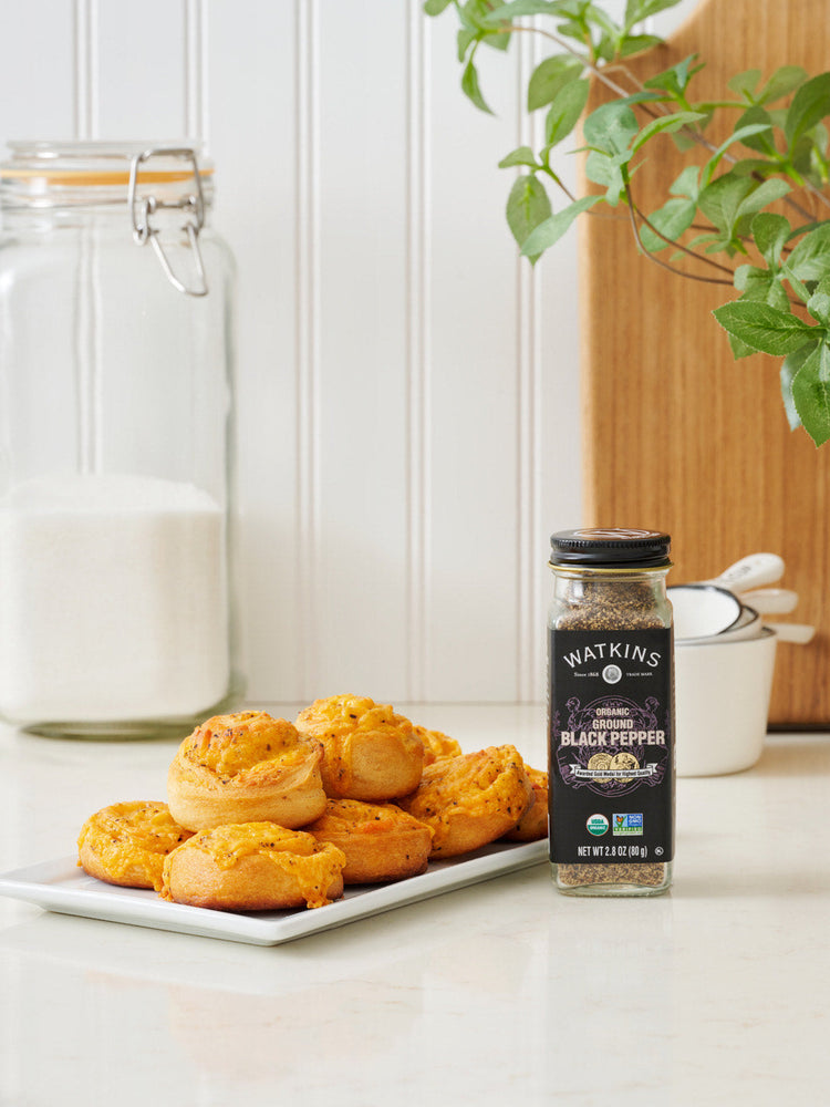 Black Pepper Cheddar Pinwheels