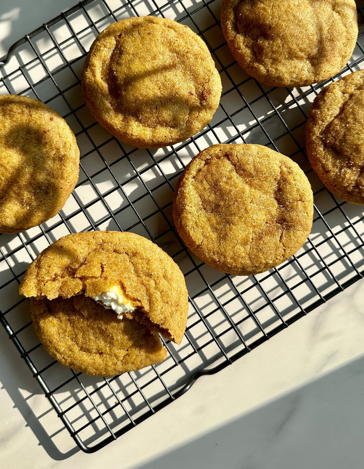 Pumpkin Cookies with Cheesecake Filling