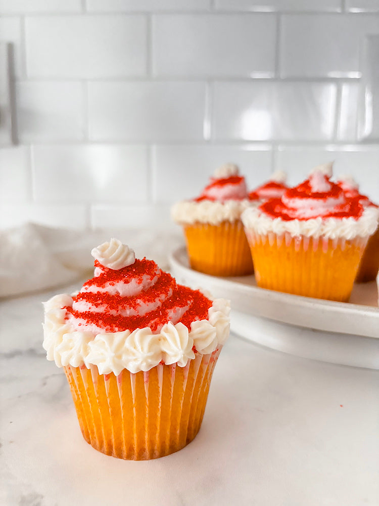 Santa Hat Cupcakes
