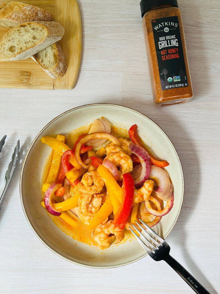 Grilled Shrimp Foil Packets with Hot Honey Seasoning