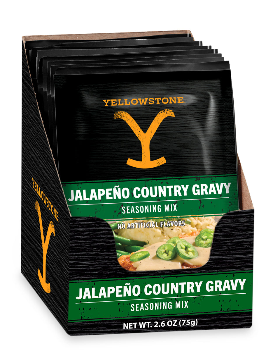 Yellowstone Jalapeno Country Gravy Seasoning Mix, Pack of 6