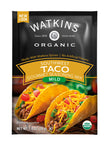 Organic Taco Gourmet Seasoning Mix - Mild, Pack of 12