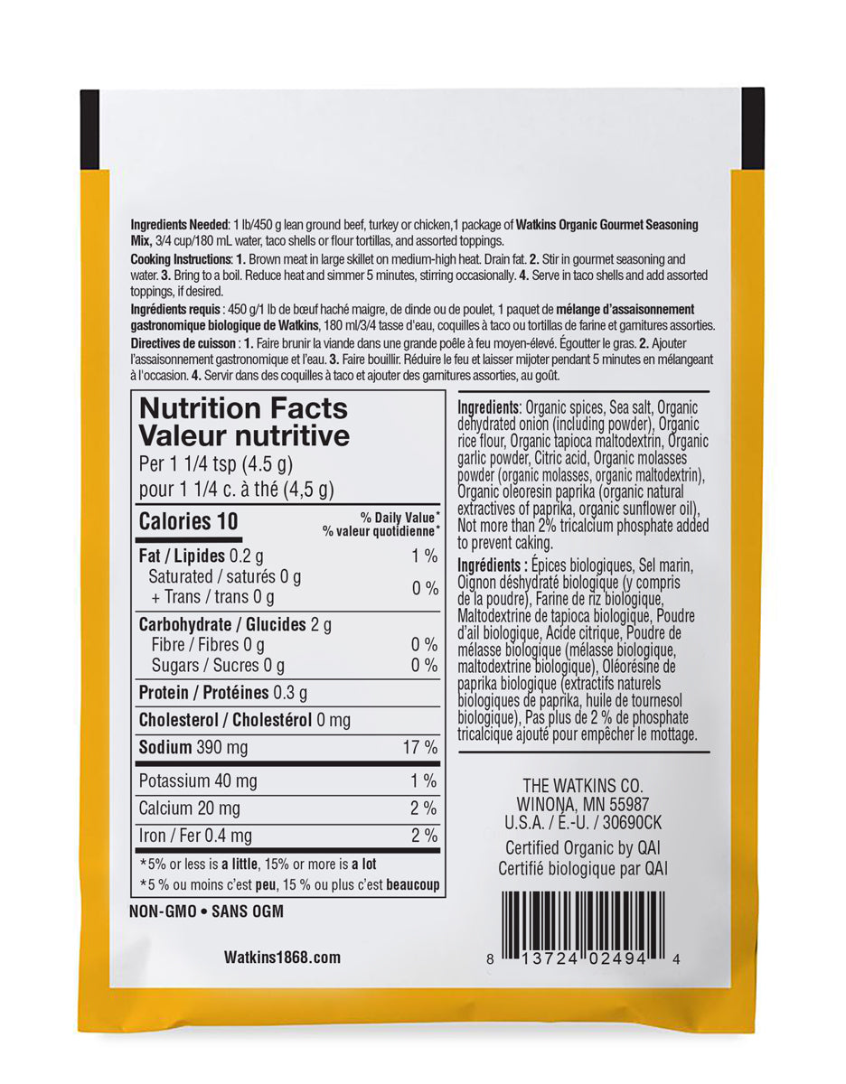 Organic Taco Seasoning Mix