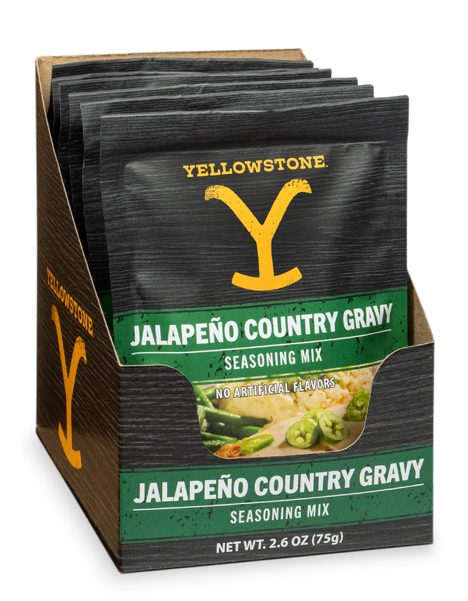 Yellowstone Jalapeno Country Gravy Seasoning Mix, Pack of 6