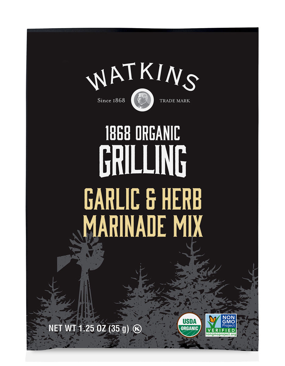 Organic Grilling Garlic Herb Marinade Mix, Pack of 12