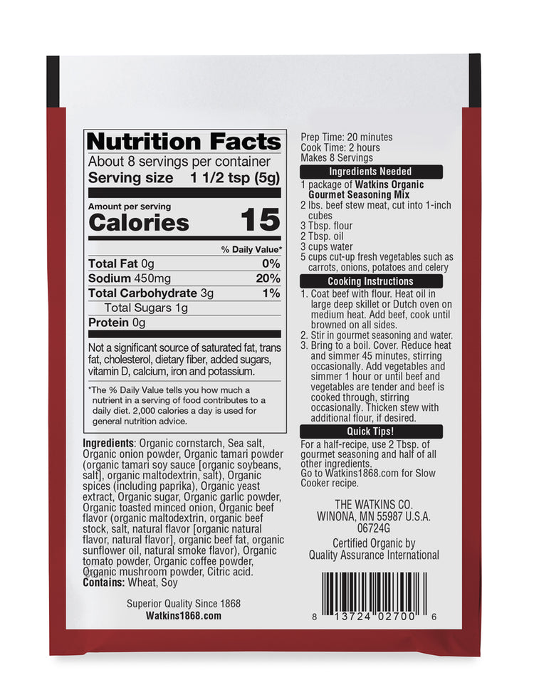 Organic Savory Beef Stew Seasoning Mix