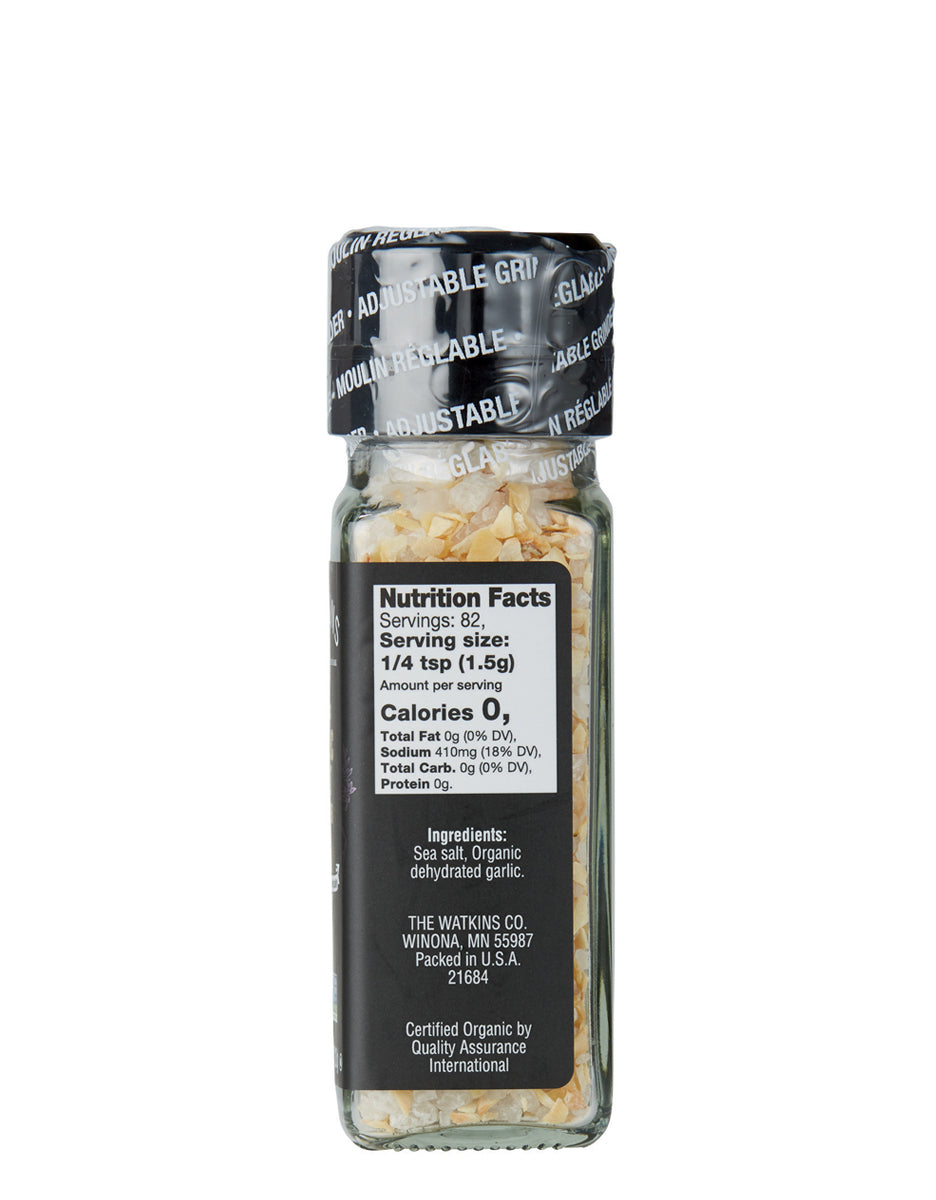 Organic Garlic Salt Grinder