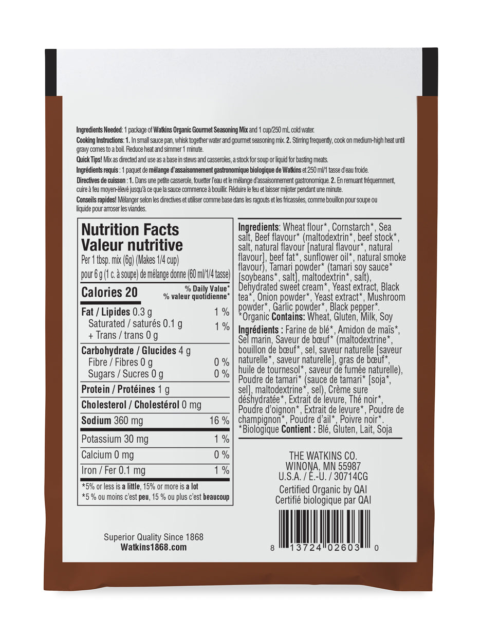 Organic Brown Gravy Seasoning Mix