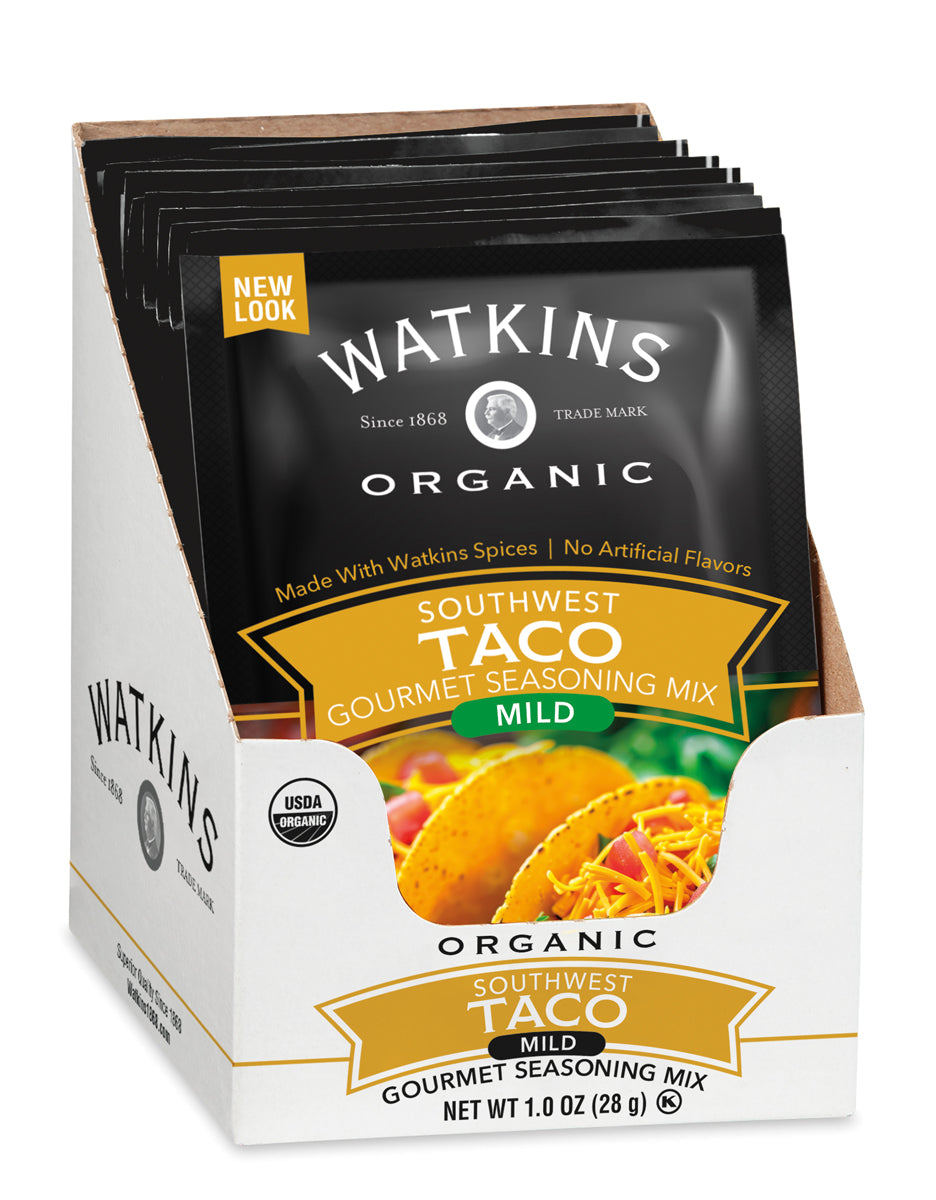 Organic Taco Gourmet Seasoning Mix - Mild, Pack of 12