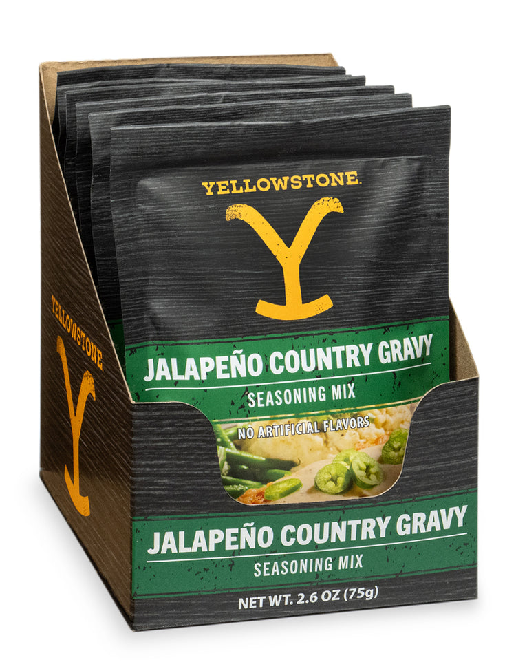 Yellowstone Jalapeno Country Gravy Seasoning Mix, Pack of 6
