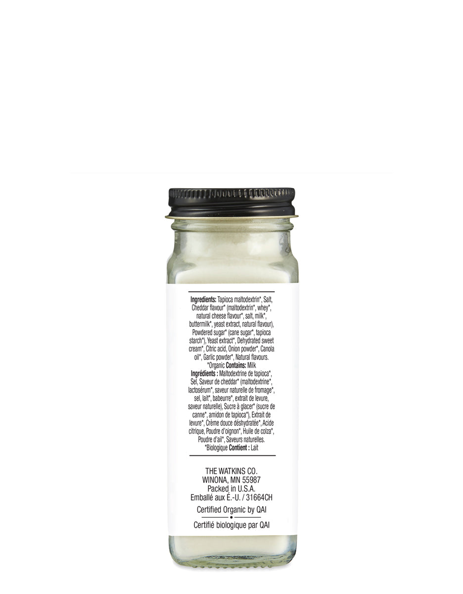 Organic White Cheddar Popcorn Seasoning  Salt
