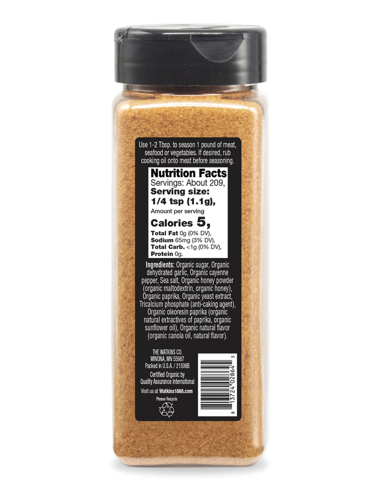 Organic Grilling Hot Honey Seasoning, 8.1 oz.