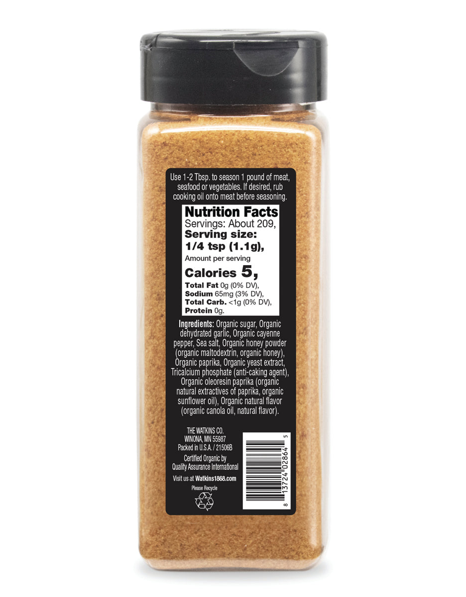 Organic Grilling Hot Honey Seasoning, 8.1 oz.
