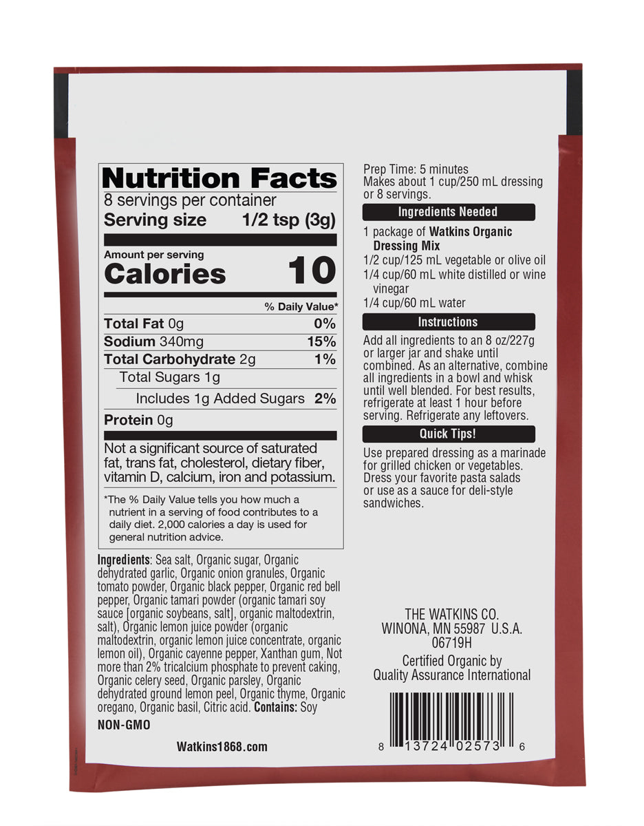 Organic Italian Salad Dressing Mix