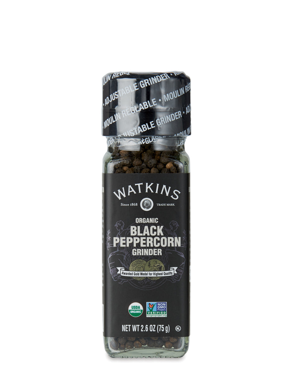 Organic Black Peppercorn Grinder