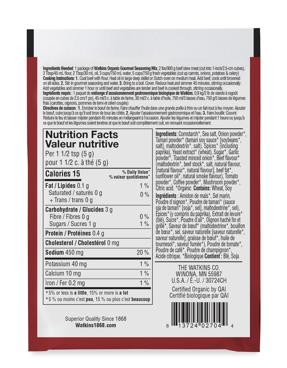 Organic Beef Stew Seasoning Mix
