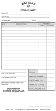 Customer 2 Part Order Book - English