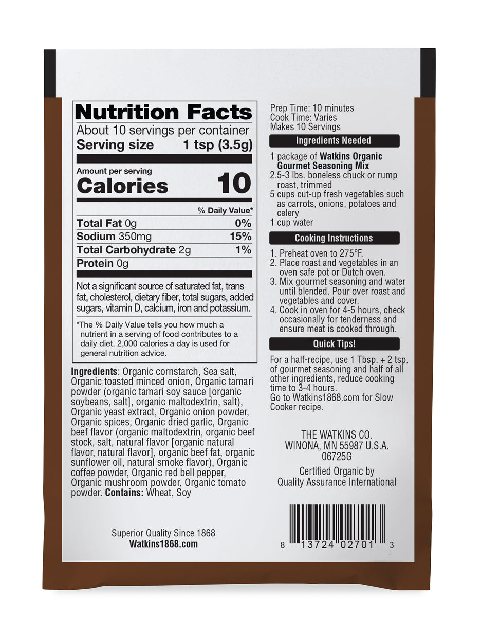 Organic Homestyle Pot Roast Seasoning Mix
