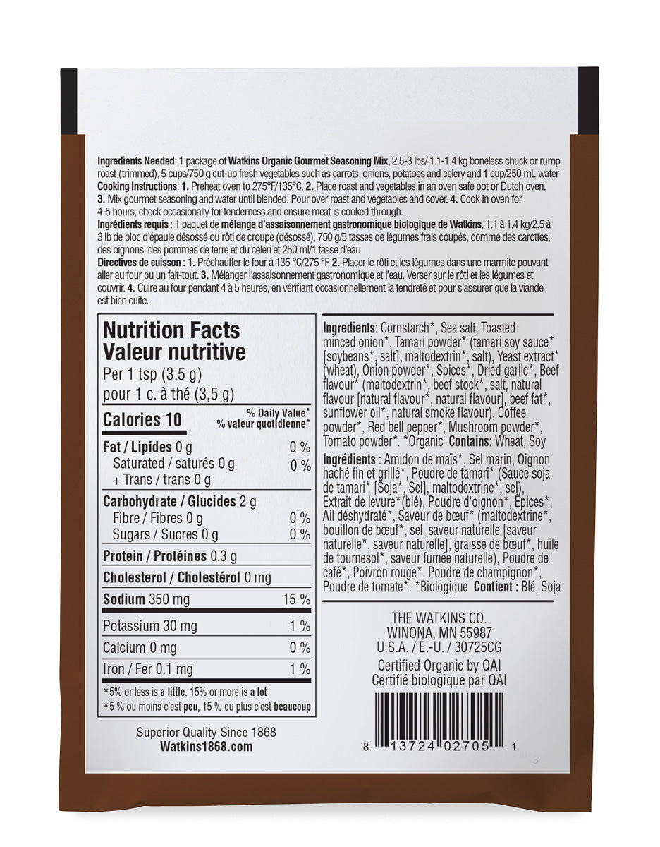 Organic Pot Roast Seasoning Mix