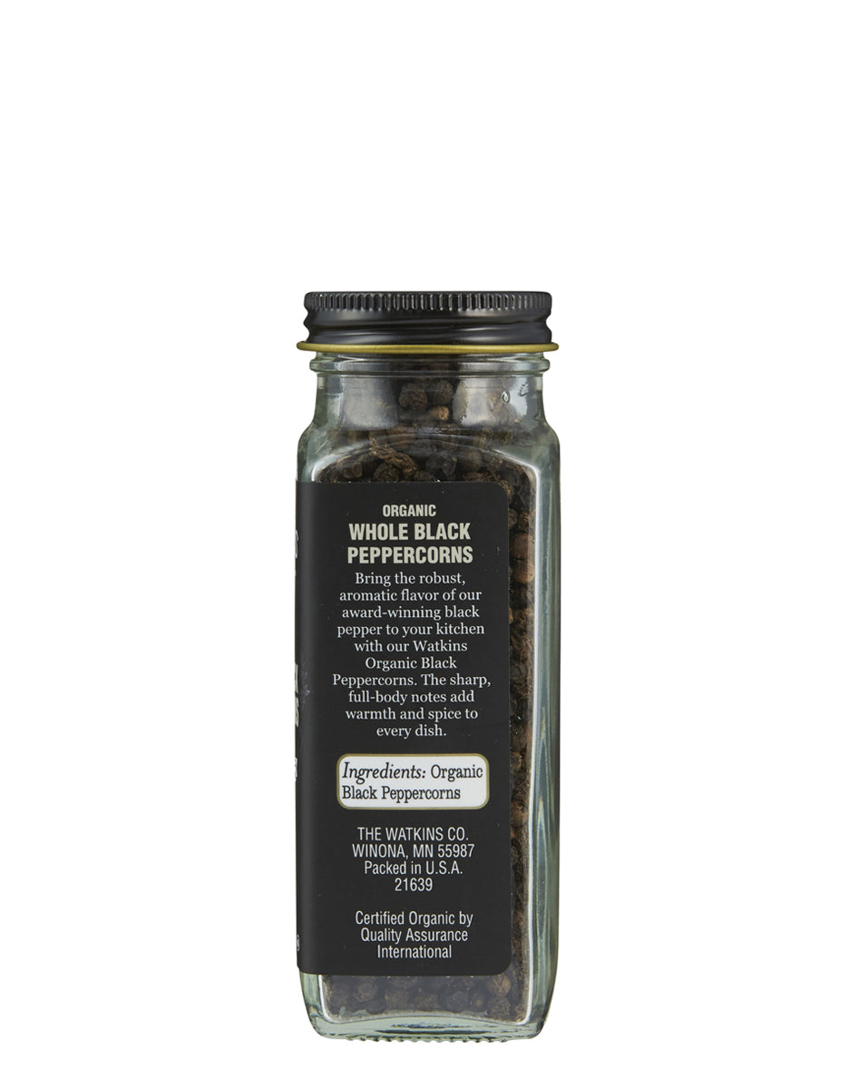 Organic Whole Black Peppercorns