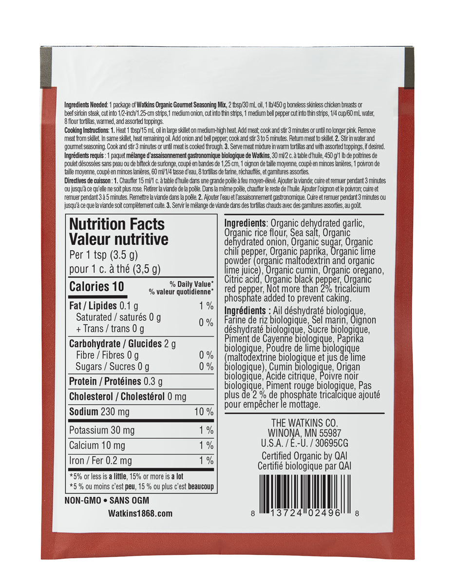 Organic Fajita Seasoning Mix