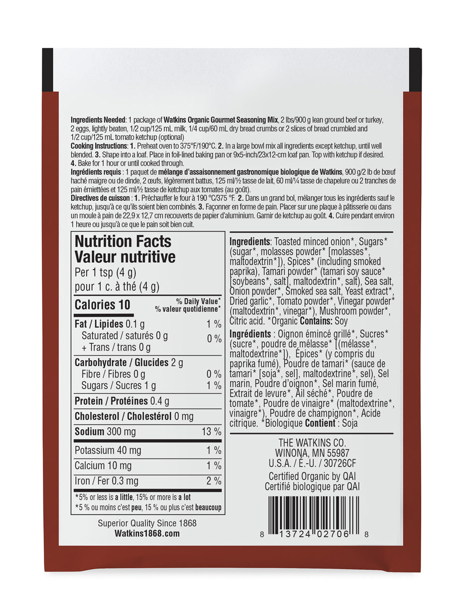 Organic Meatloaf Seasoning Mix