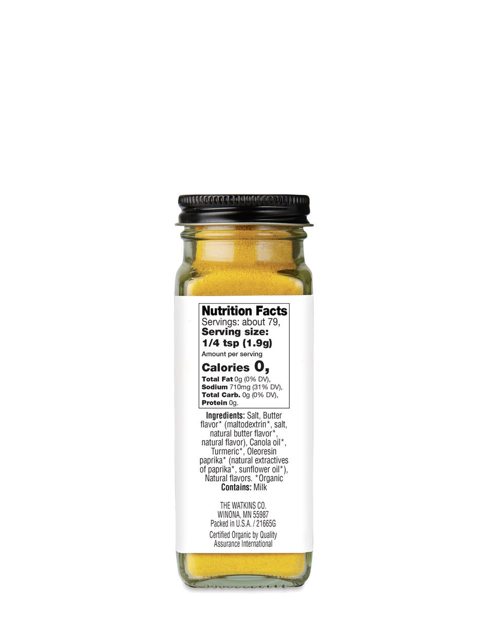 Organic Butter/Salt Popcorn Seasoning