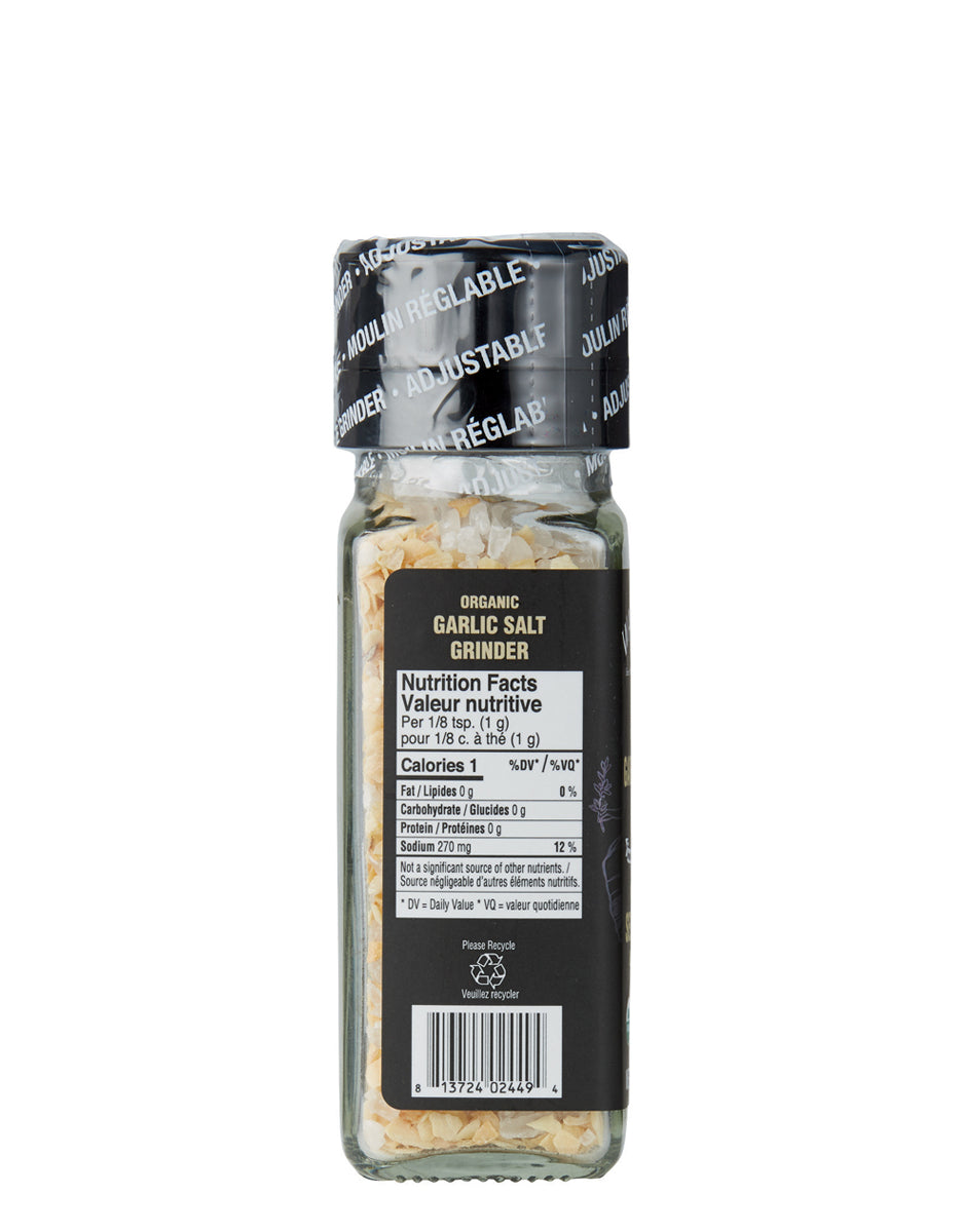 Organic Garlic Salt Grinder