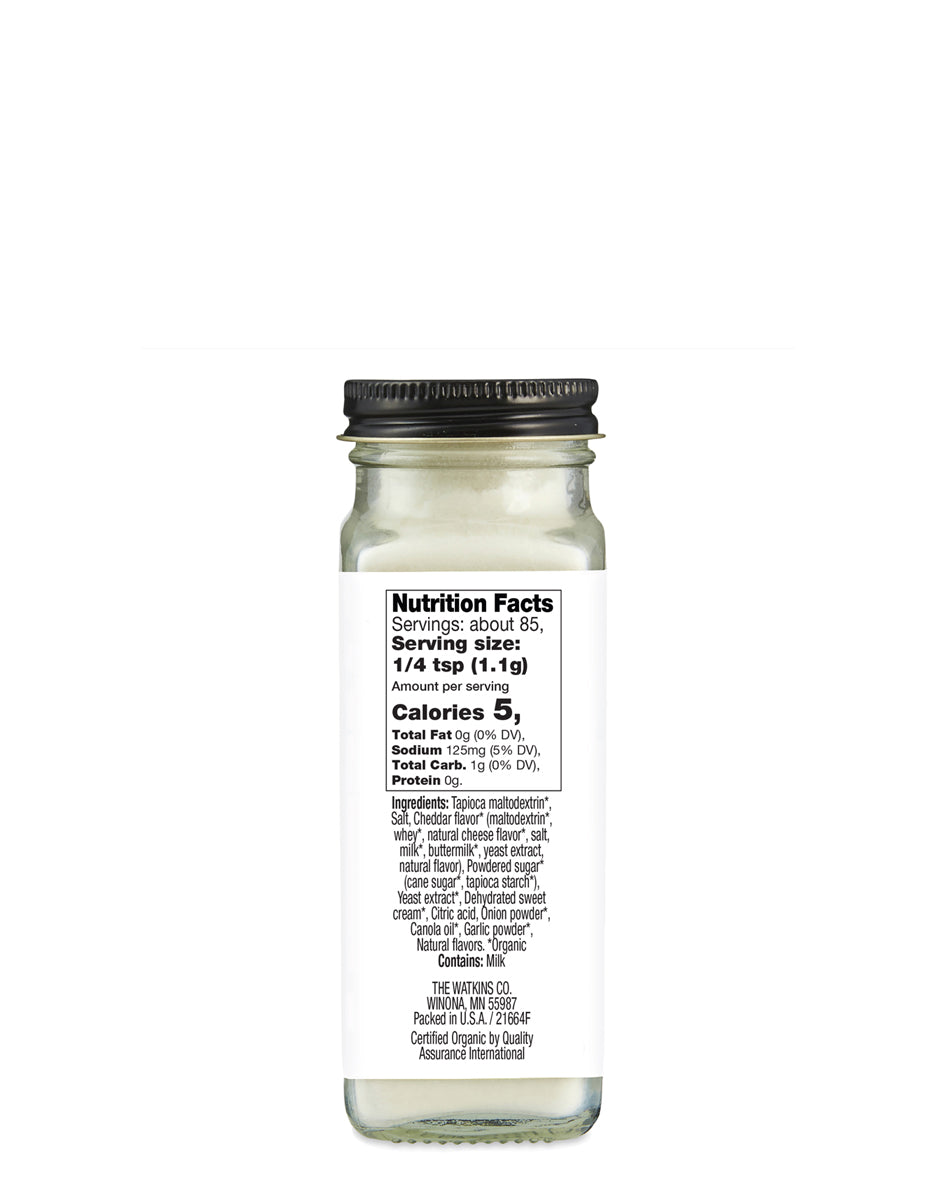 Organic White Cheddar Popcorn Seasoning