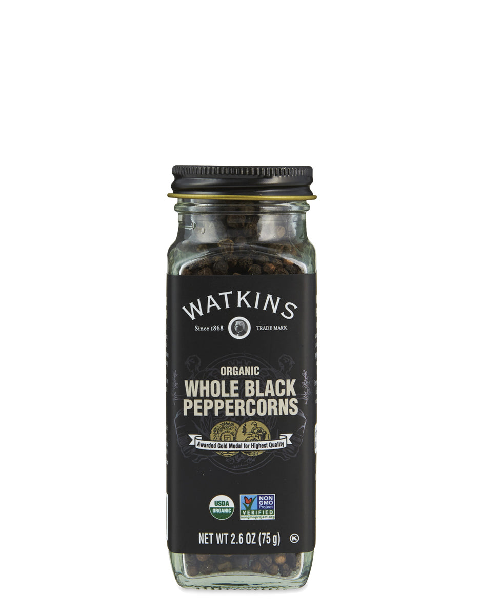 Organic Whole Black Peppercorns